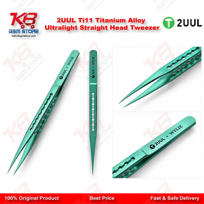 2UUL Ti11 Titanium Alloy Ultralight Straight Head Tweezer