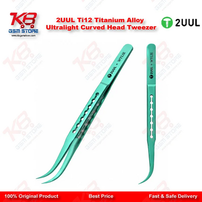 2UUL Ti12 Titanium Alloy Ultralight Curved Head Tweezer