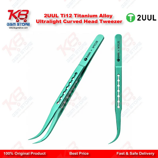 2UUL Ti12 Titanium Alloy Ultralight Curved Head Tweezer