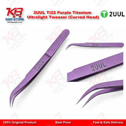 2UUL Ti22 Purple Titanium Ultralight Tweezer (Curved Head)