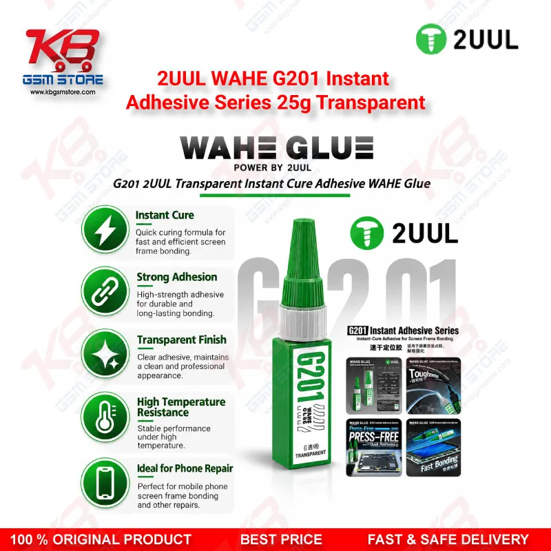 2UUL WAHE G201 Instant Adhesive Series 25g Transparent