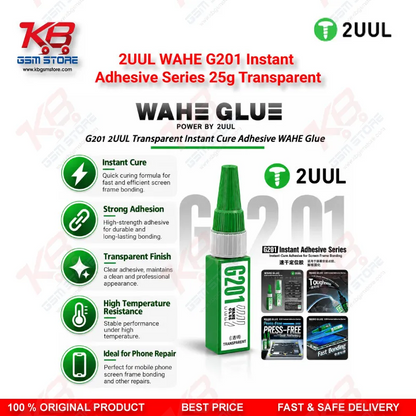2UUL WAHE G201 Instant Adhesive Series 25g Transparent