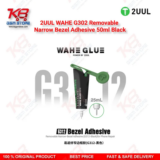 2UUL WAHE G302 Removable Narrow Bezel Adhesive 50ml Black