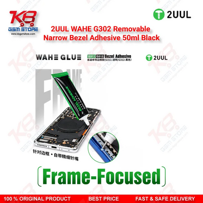2UUL WAHE G302 Removable Narrow Bezel Adhesive 50ml Black