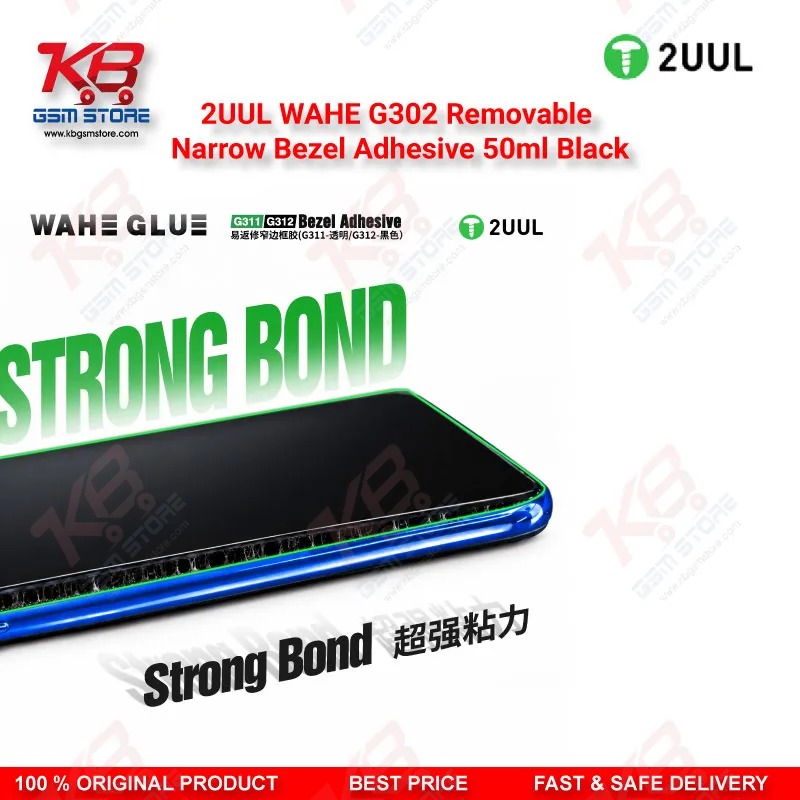 2UUL WAHE G302 Removable Narrow Bezel Adhesive 50ml Black