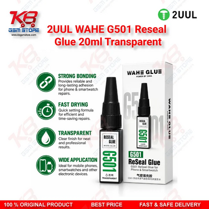 2UUL WAHE G501 Reseal Glue 20ml Transparent | Phone Sealant