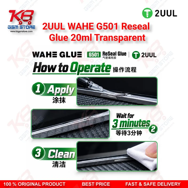 2UUL WAHE G501 Reseal Glue 20ml Transparent | Phone Sealant