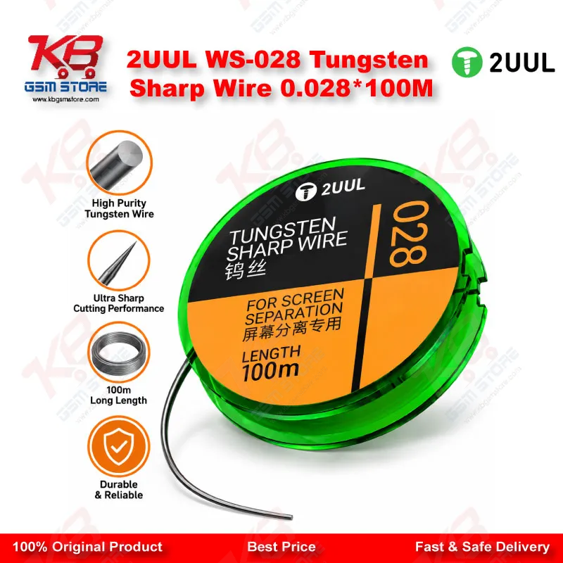 2UUL WS-028 Tungsten Sharp Wire 0.028*100M