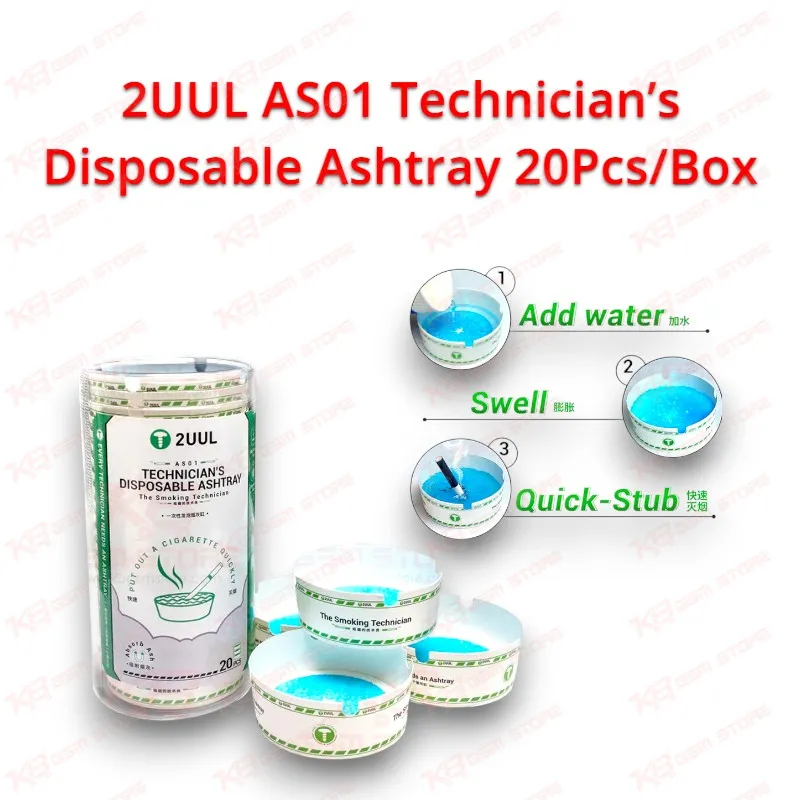 2UUL AS01 Technician’s Disposable Ashtray 20Pcs/Box