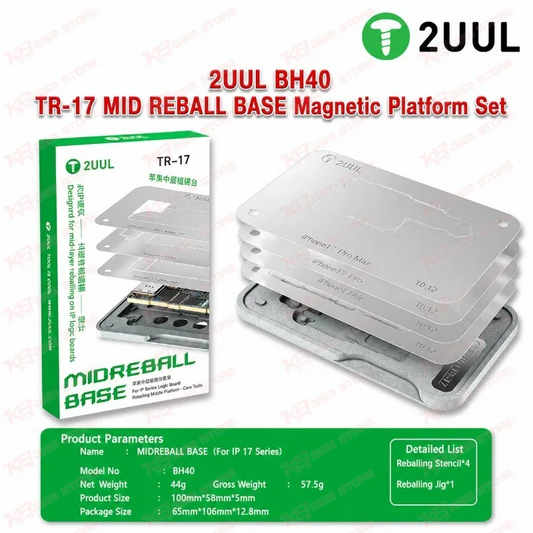 2UUL BH40 TR-17 MID REBALL BASE Magnetic Platform Set