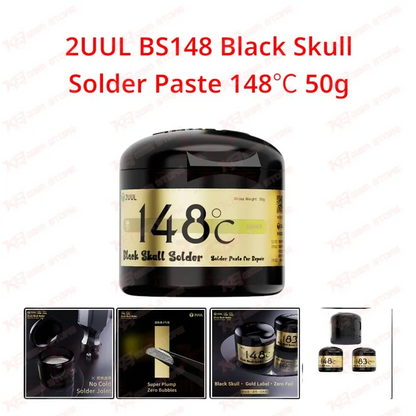 2UUL BS148 Black Skull Solder Paste 148℃ 50g
