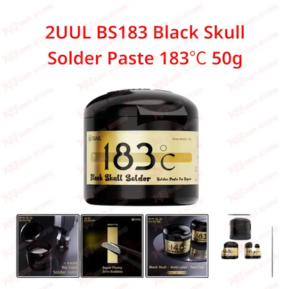 2UUL BS183 Black Skull Solder Paste 183℃ 50g