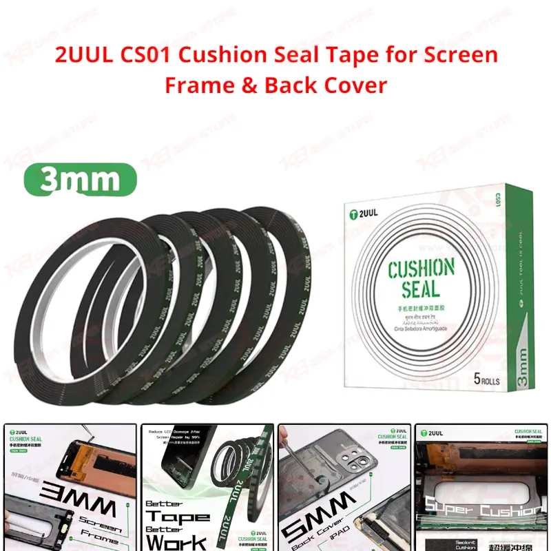 2UUL CS01 Cushion Seal Tape for Screen Frame & Back Cover