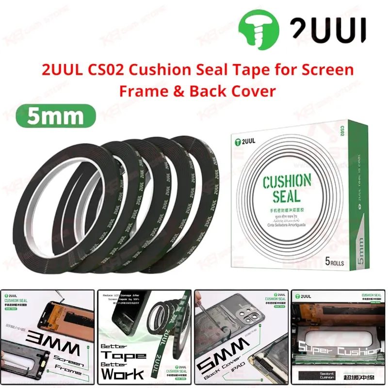 2UUL CS02 Cushion Seal Tape for Screen Frame & Back Cover