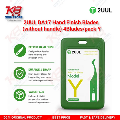 2UUL DA17 Model Y Hand Finish Blade – 4 Blades Pack (Without Handle)