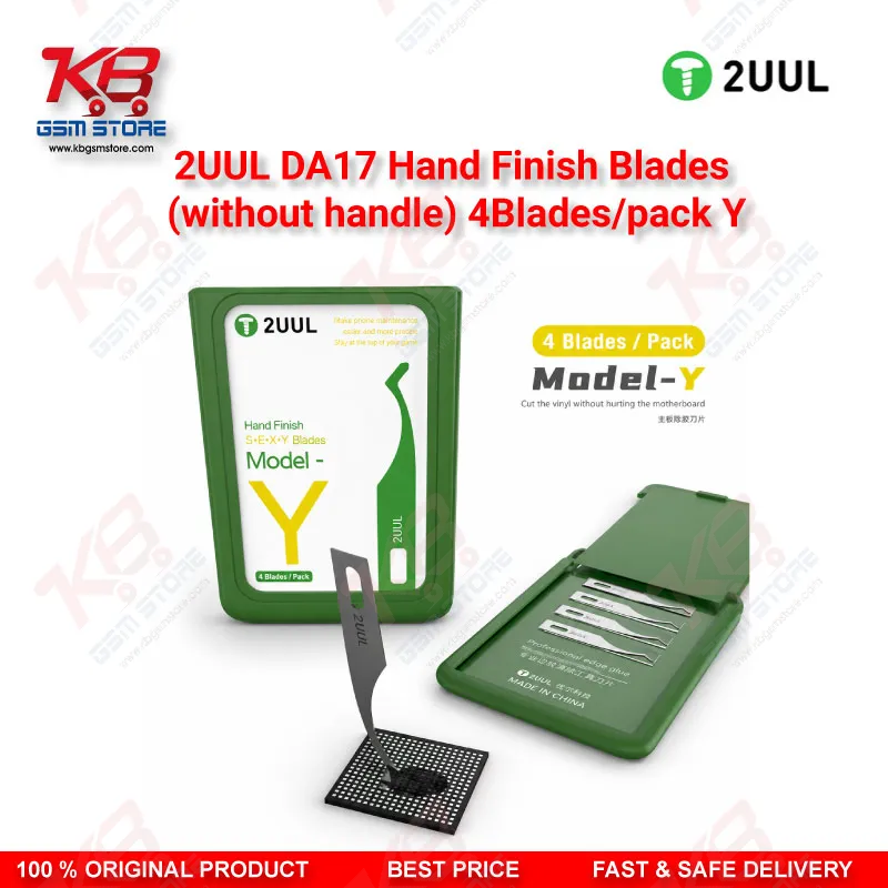 2UUL DA17 Model Y Hand Finish Blade – 4 Blades Pack (Without Handle)