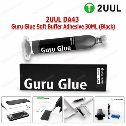 2UUL DA43 Guru Glue Soft Buffer Adhesive 30ML (Black)