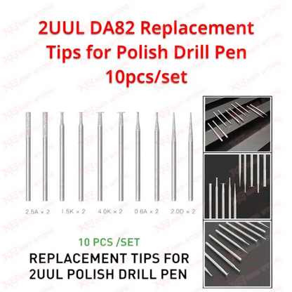2UUL DA82 Replacement Tips for Polish Drill Pen 10pcs/set