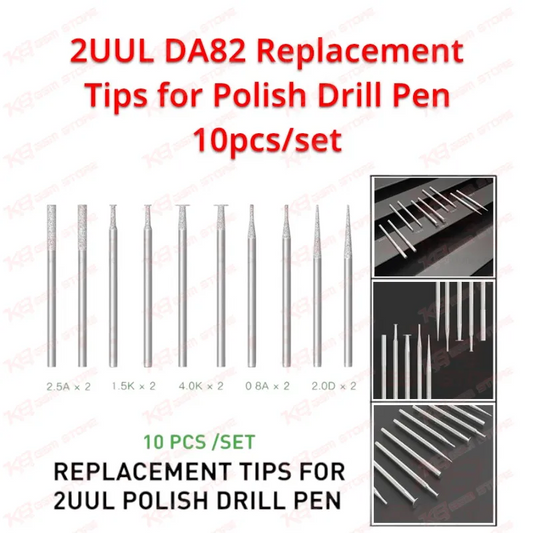 2UUL DA82 Replacement Tips for Polish Drill Pen 10pcs/set