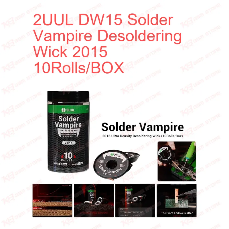 2UUL DW15 Solder Vampire Desoldering Wick 2015 10Rolls/BOX