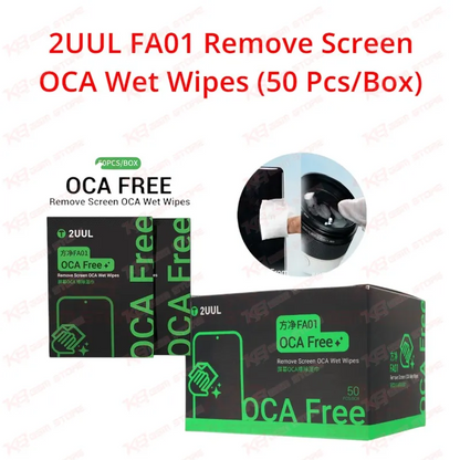 2UUL FA01 Remove Screen OCA Wet Wipes (50 Pcs/Box)