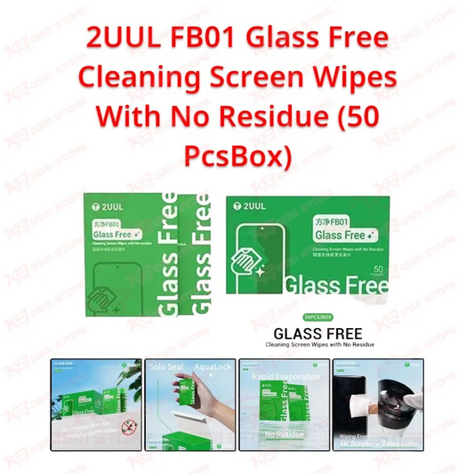 2UUL FB01 Glass Free Cleaning Screen Wipes With No Residue (50 PcsBox)