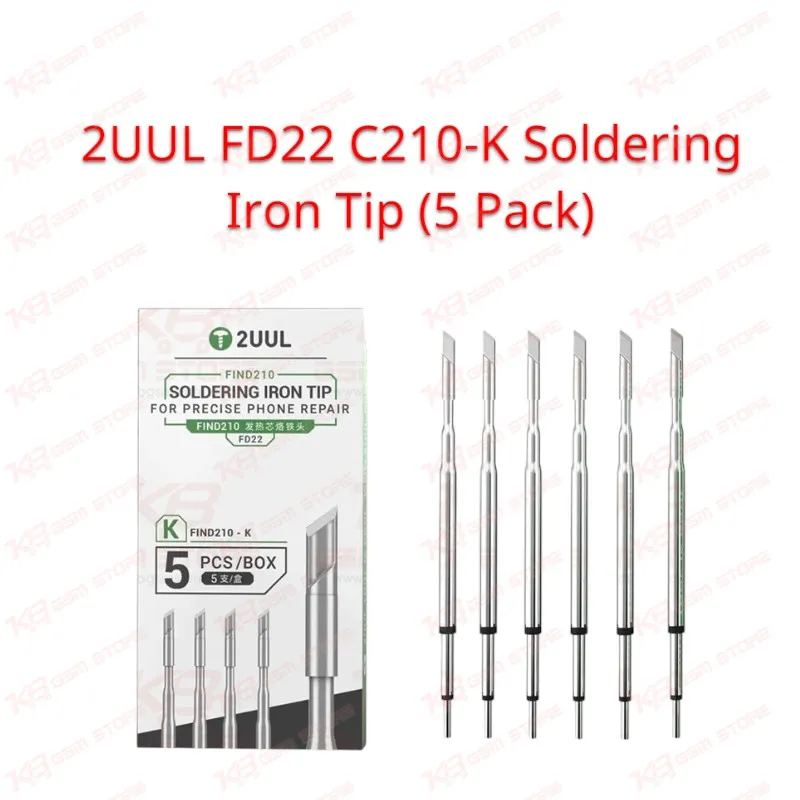 2UUL FD22 C210-K Soldering Iron Tip (5 Pack)