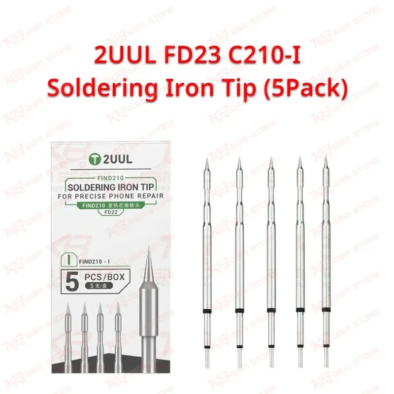 2UUL FD23 C210-I Soldering Iron Tip (5 Pack)