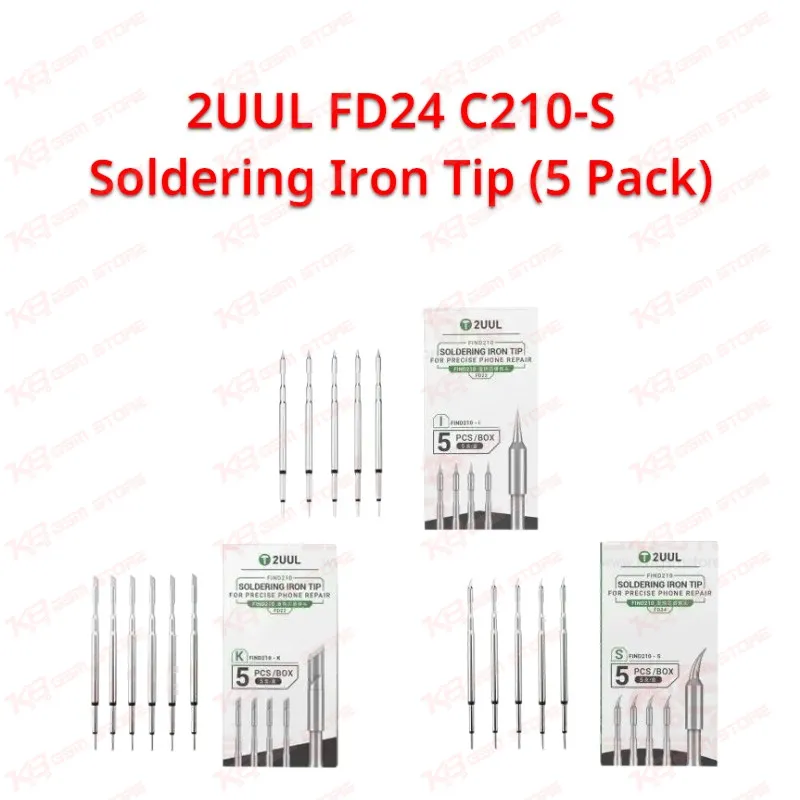 2UUL FD24 C210-S Soldering Iron Tip (5 Pack)