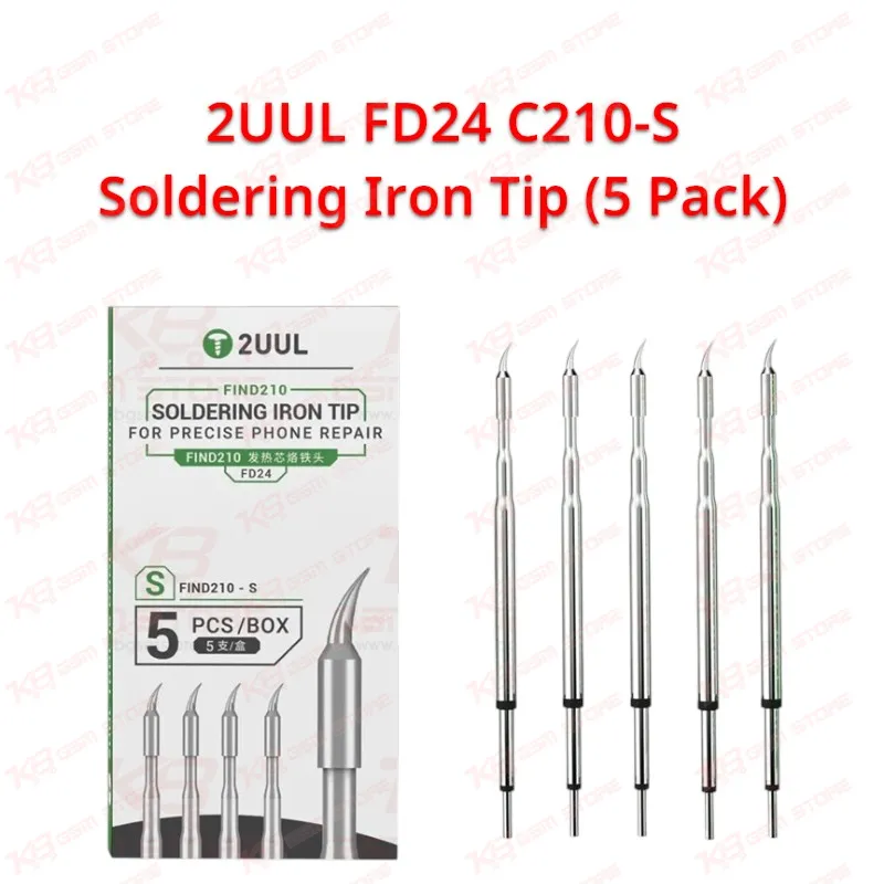 2UUL FD24 C210-S Soldering Iron Tip (5 Pack)