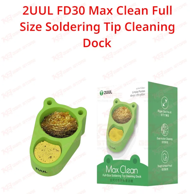 2UUL FD30 Max Clean Full Size Soldering Tip Cleaning Dock