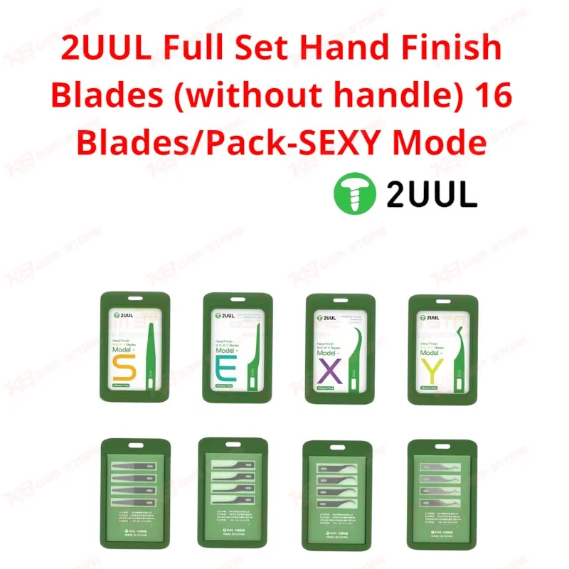 2UUL Full Set Hand Finish Blades (without handle) 16 Blades/Pack-SEXY Mode
