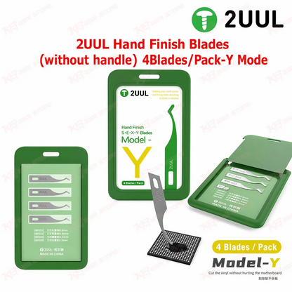 2UUL Hand Finish Blades (without handle) 4BladesPack-Y Mode
