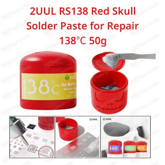 2UUL RS138 Red Skull Solder Paste for Repair 138℃ 50g
