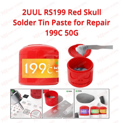 2UUL RS199 Red Skull Solder Tin Paste for Repair 199C 50G