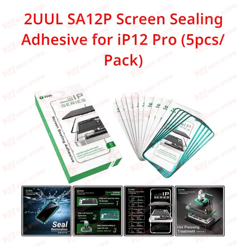 2UUL SA12P Screen Sealing Adhesive for iP12 Pro (5pcs/Pack)