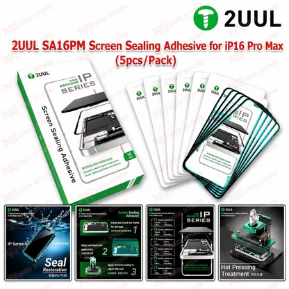 2UUL SA16PM Screen Sealing Adhesive for iP16 Pro Max (5pcs/Pack)