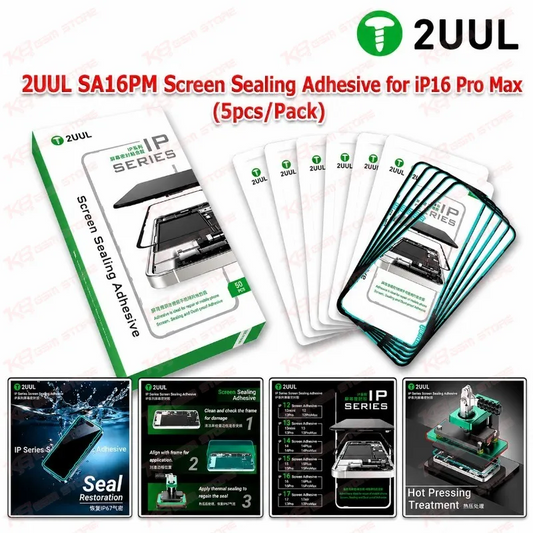 2UUL SA16PM Screen Sealing Adhesive for iP16 Pro Max (5pcs/Pack)