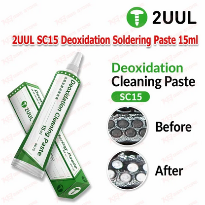 2UUL SC15 Deoxidation Soldering Paste 15ml – PCB Oxidation Removal Flux Gel for Mobile & Laptop Board Repair