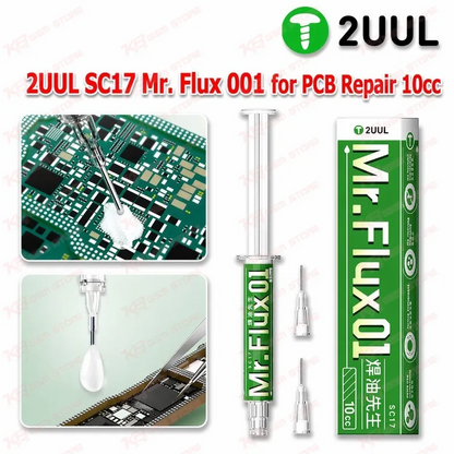 2UUL SC17 Mr. Flux 001 No-Acid No-Halogen PCB Repair Solder Flux – 10cc