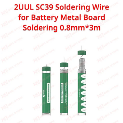 2UUL SC39 Soldering Wire for Battery Metal Board Soldering 0.8mm*3m