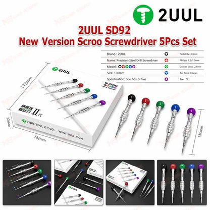 2UUL SD92 New Version Scroo Screwdriver 5Pcs Set