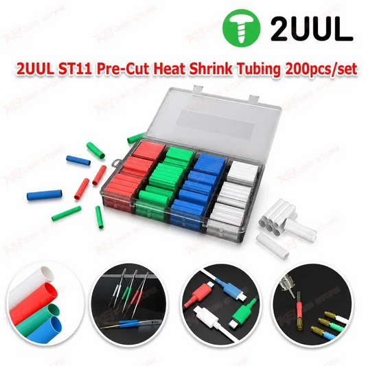 2UUL ST11 Pre-Cut Heat Shrink Tubing 200pcs set