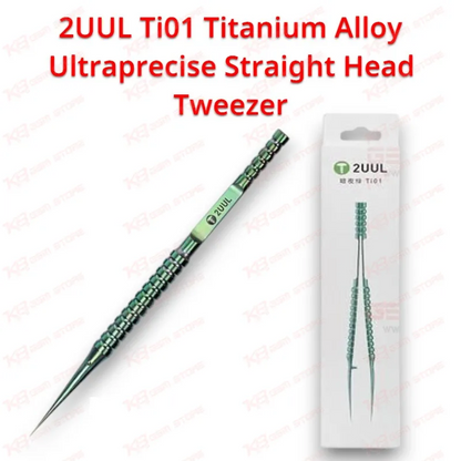 2UUL Ti01 Titanium Alloy Ultraprecise Straight Head Tweezer