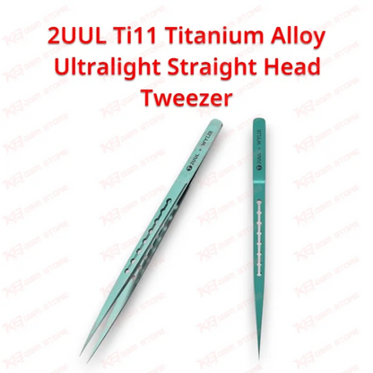 2UUL Ti11 Titanium Alloy Ultralight Straight Head Tweezer