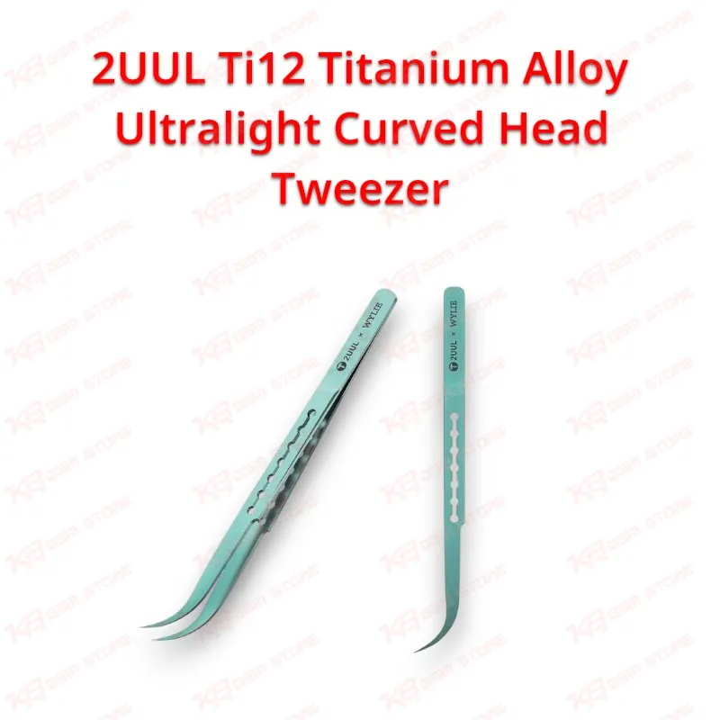2UUL Ti12 Titanium Alloy Ultralight Curved Head Tweezer