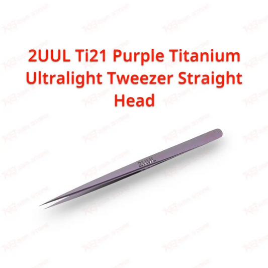 2UUL Ti21 Purple Titanium Ultralight Tweezer (Straight Head)