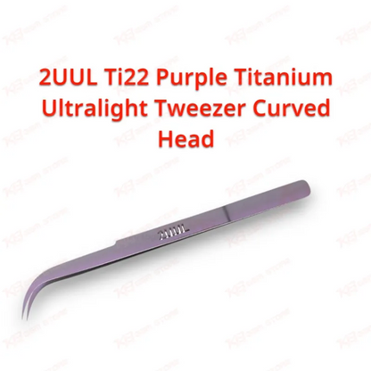 2UUL Ti22 Purple Titanium Ultralight Tweezer (Curved Head)