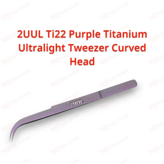 2UUL Ti22 Purple Titanium Ultralight Tweezer (Curved Head)