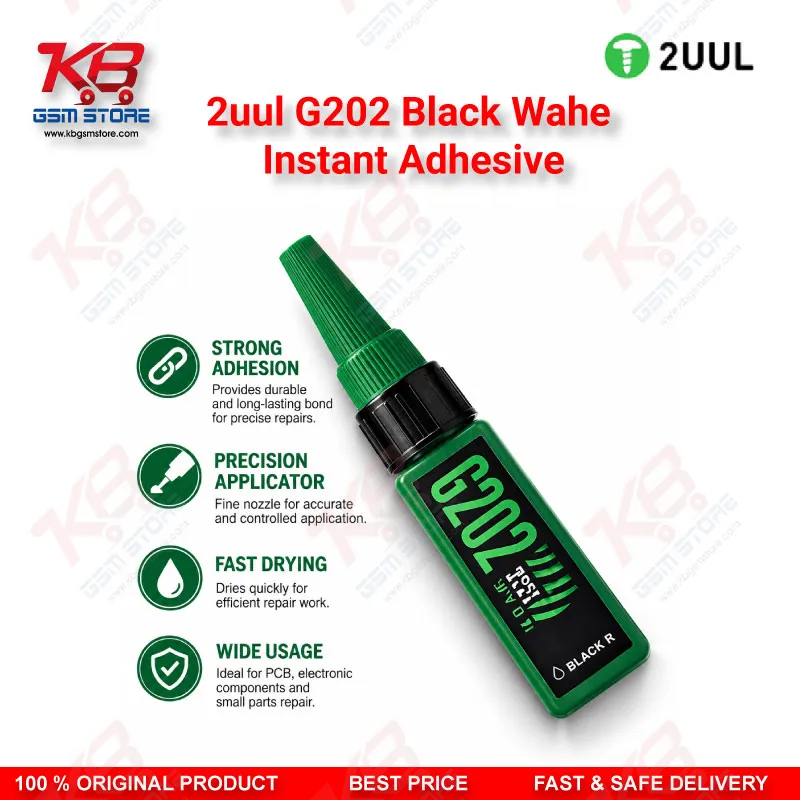 2uul G202 Black Wahe Instant Adhesive Phone Frame Glue
